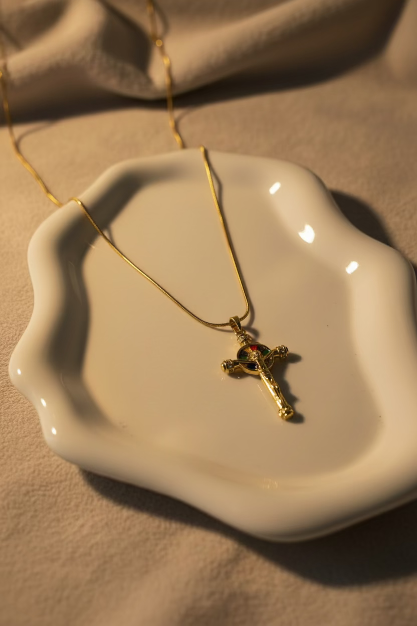 Collares con Dijes Católico | Acero Inoxidable y Rodio - Vol.1