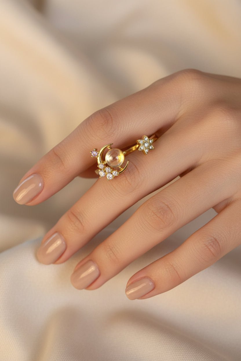 Anillo Luna Piedra Termocrómica - Al estilo Martinez