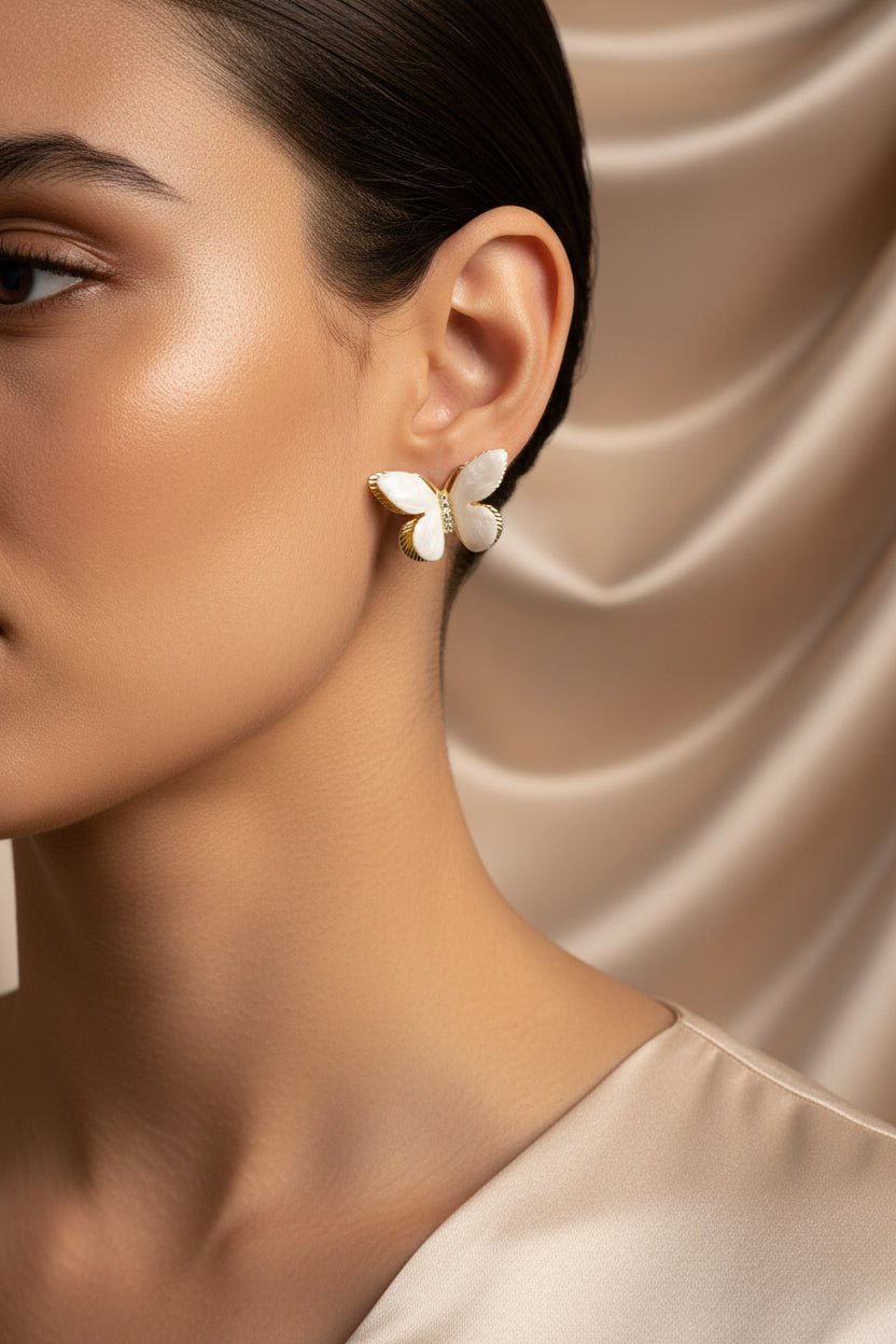 Aretes Topo Elegantes | Rodio y Acero - Al estilo Martinez