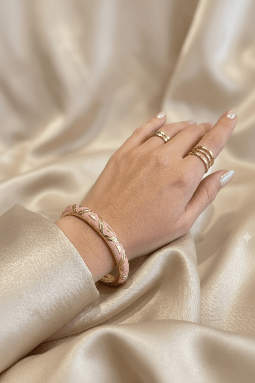 Brazaletes Dama | Rodio Martillado Esmaltado - Al estilo Martinez