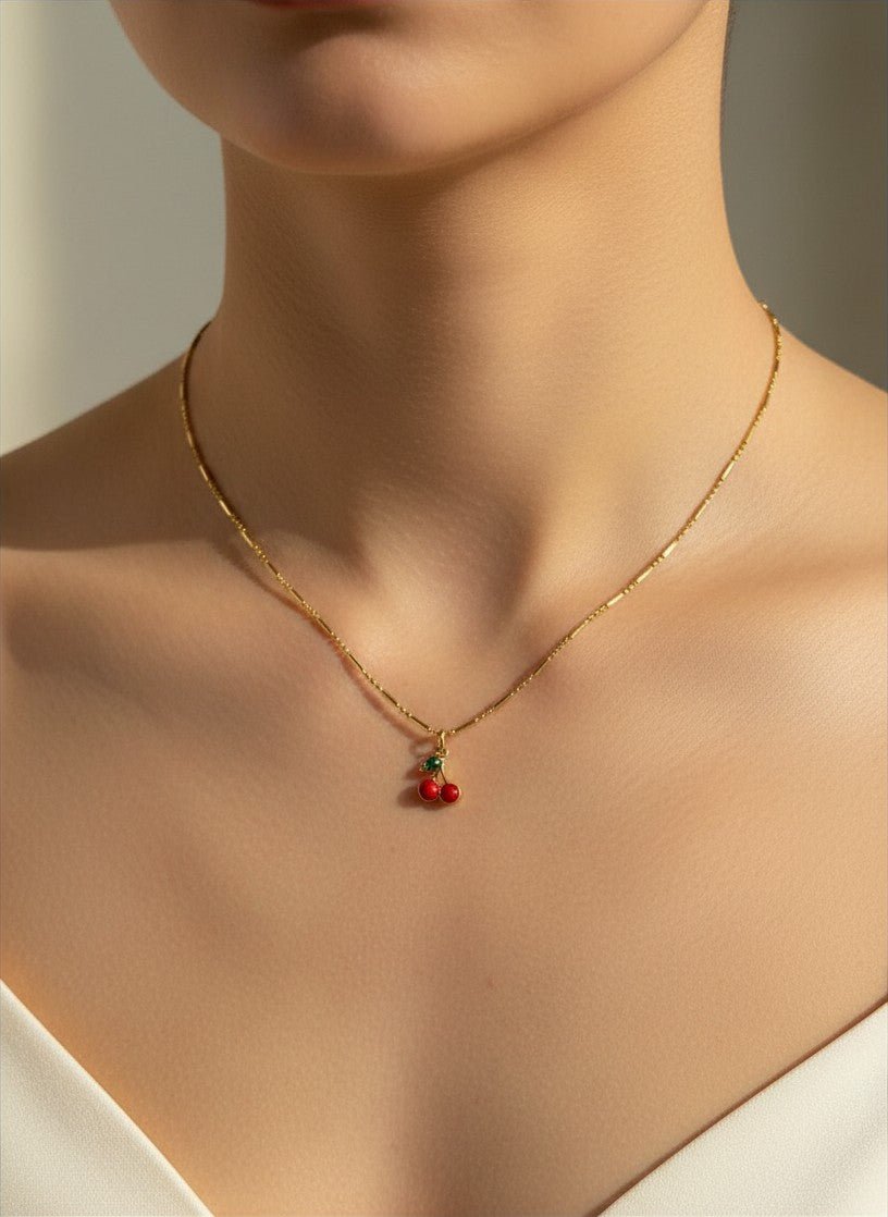 Cadena Dije Cereza Mini - Al estilo Martinez