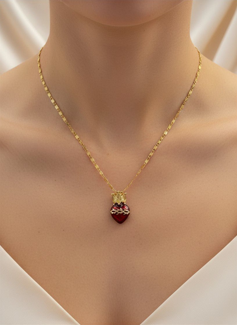 Cadena Dije Sagrado Corazón - Al estilo Martinez