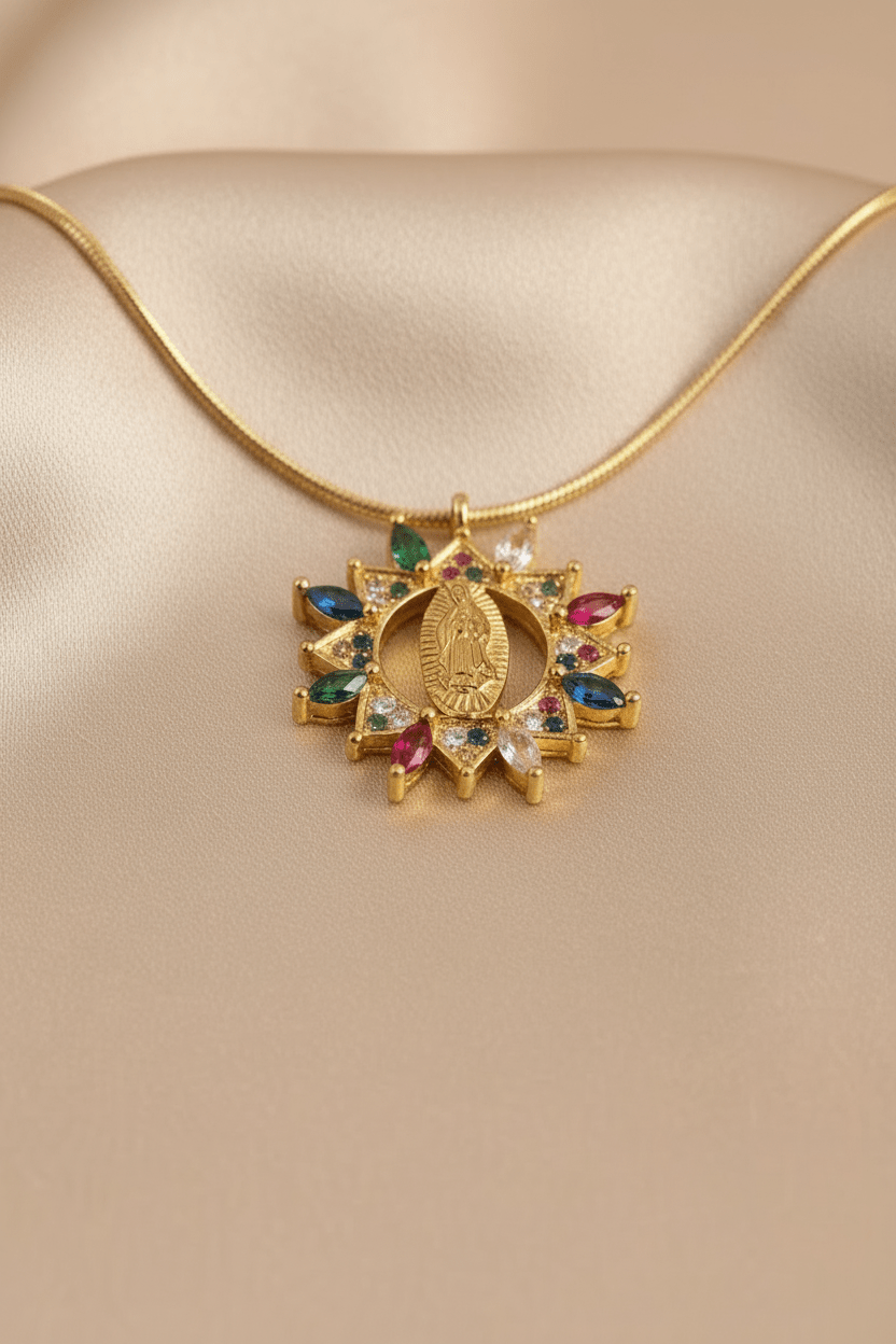 Cadena Dije Virgen de Guadalupe - Al estilo Martinez