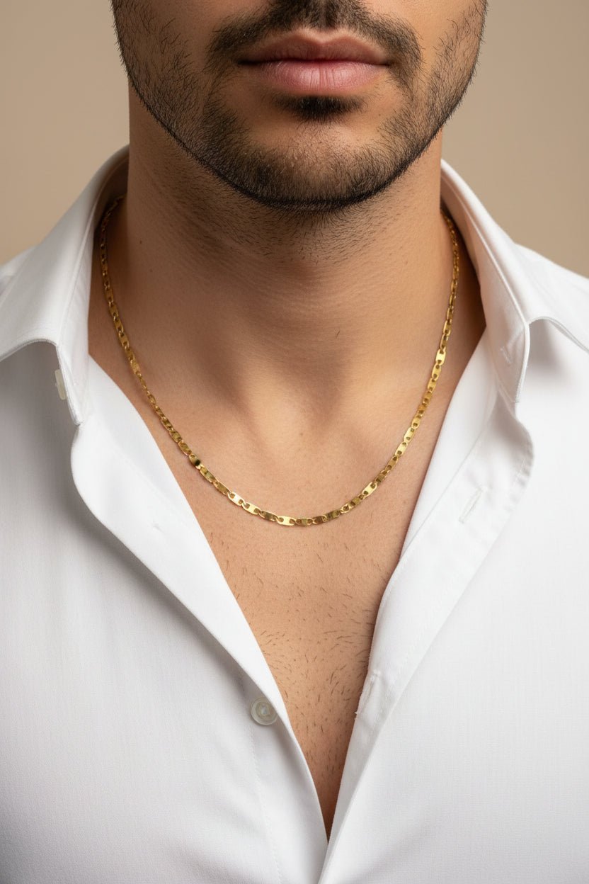 Cadenas Doradas para Hombre | Acero Inoxidable y Rodio Cadena - Al estilo Martinez
