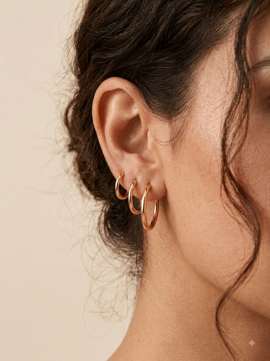Trío de Candongas | Diseños Exclusivos en Rodio aretes - Al estilo Martinez